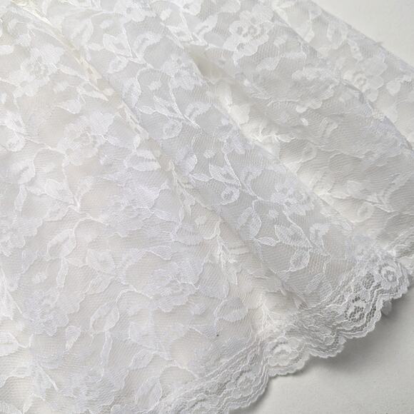 Vintage Slip Girls Size 12 White Nylon Lace - Picture 4 of 6